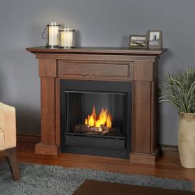 Real Flame Hillcrest Gel Fireplace in Chestnut Oak - 7910-CO
