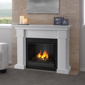 Real Flame Hillcrest Gel Fireplace in White - 7910-W