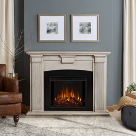 Real Flame Adelaide Electric Fireplace in Dry Brush White - 7920E-DBW