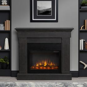 Real Flame Crawford Slim Electric Fireplace in Gray - 8020E-GRY