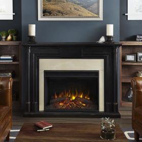 Real Flame Maxwell Grand Electric Fireplace in Blackwash - 8030E-BW