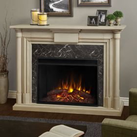 Real Flame Maxwell Grand Electric Fireplace in Whitewash - 8030E-WW
