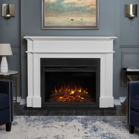 Real Flame Harlan Grand Electric Fireplace White - 8060E-W