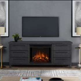 Real Flame Parsons Electric Entertainment Fireplace in Antique Gray - 8280E-AGR