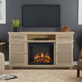 Real Flame Cavallo Entertainment Electric Fireplace Weathered White - 9110E-WWH