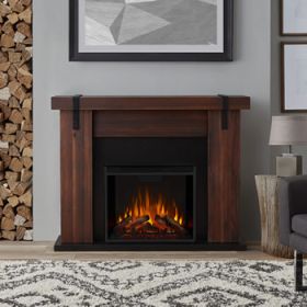 Real Flame Aspen Electric Fireplace in Chestnut Barnwood - 9220E-CHBW