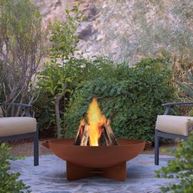 Real Flame Anson Fire Bowl in Rust - 958-RST