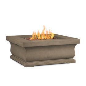 Real Flame Treviso Square Gas Fire Pit in Dove Gray - C11842LP-DGR