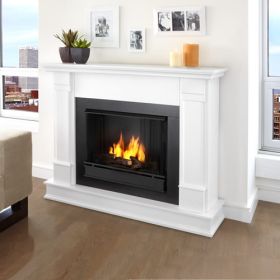 Real Flame Silverton Gel Fireplace in White - G8600-W