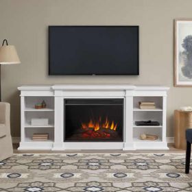 Real Flame Eliot Grand Media Electric Fireplace in White - 1290E-W