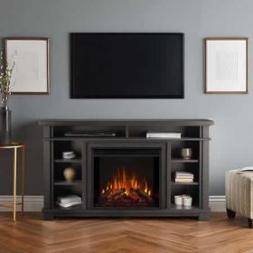 Real Flame Belford Media Electric Fireplace in Gray - 7330E-GRY