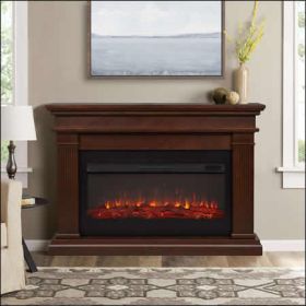 Real Flame Beau Landscape Electric Fireplace in Dark Walnut - 8080E-DW