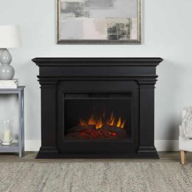 Real Flame Antero Grand Electric Fireplace in Black - 8090E-BLK