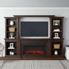 Real Flame Monte Vista Electric Media Fireplace in Chestnut Oak - 9900E-CO