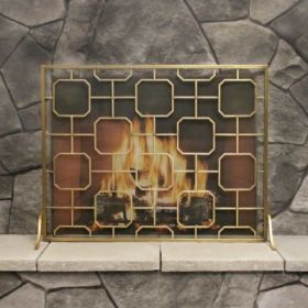 Pilgrim Madison Fireplace Screen - Burnished Brass - 18309