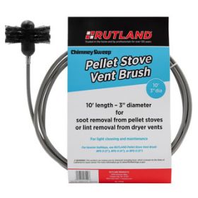 Rutland 3 Pellet Stove/Dryer Vent Brush - 10 ft - 17409