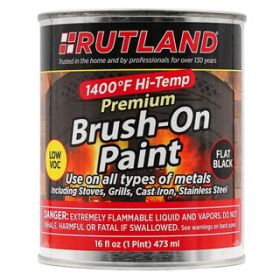 Rutland 1400 degrees F HI-TEMP PAINT Premium - Low VOC (Brush On) - 16 fl oz - 81V