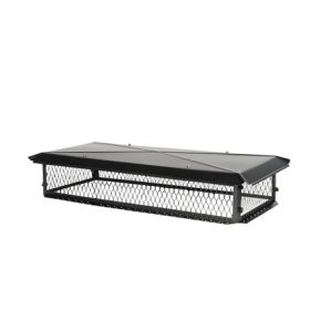 HY-C BigTop 17 x 58 Black Galvanized Multi-Flue Chimney Cap - 8 Height - BBT1758K