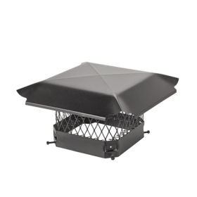 Draft King 9 x 9 Bolt-On Single Flue Chimney Cap - Black Galvanized Steel - CBO99