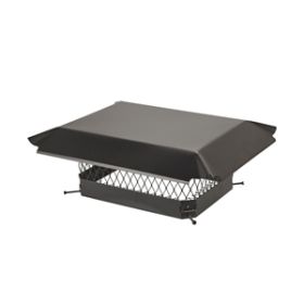 Draft King 16 x 12 Bolt-On Single Flue Chimney Cap - Black Galvanized Steel - CBO1216