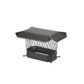 Draft King 5 x 9 Bolt-On Single Flue Chimney Cap - Black Galvanized Steel - CBO59