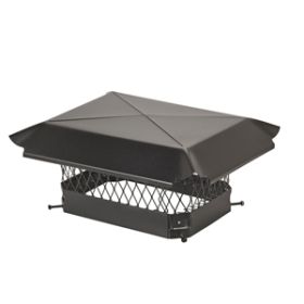 Draft King 13 x 9 Bolt-On Single Flue Chimney Cap - Black Galvanized Steel - CBO913