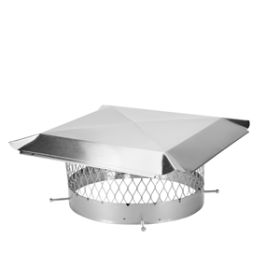 Draft King 14 Round Bolt-On Single Flue Stainless Steel Chimney Cap - SS14U