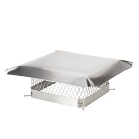 Draft King 15 x 15 Bolt-On Single Flue Stainless Steel Chimney Cap - SS1515U