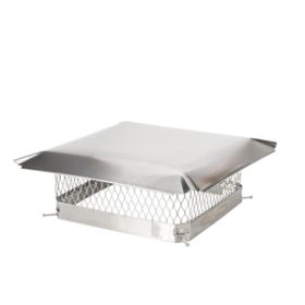 Draft King 18 x 18 Bolt-On Single Flue Stainless Steel Chimney Cap - SS1818U