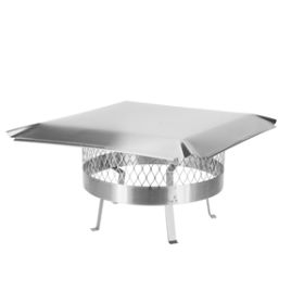 Draft King 18 Round Slip-In Welded Leg Single Flue Stainless Steel Chimney Cap - SS818U Draft King 18 Round Slip-In Welded Leg Single Flue Stainless Steel Chimney Cap - SS818U