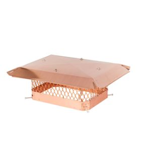 Draft King 16 x 12 Bolt-On Single Flue Chimney Cap - Copper - CP1216