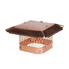 Draft King 9 x 9 Bolt-On Single Flue Chimney Cap - Copper - CP99