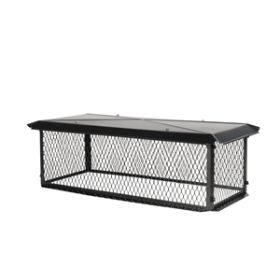 HY-C BigTop 10 x 14 Black Galvanized Multi-Flue Chimney Cap - 14 Height - BBT1014K-14W