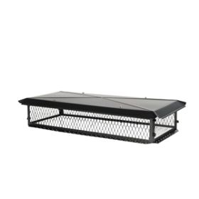 HY-C BigTop 13 x 19 Black Galvanized Multi-Flue Chimney Cap - 8 Height - BBT1319