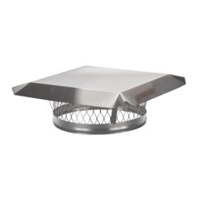 HY-C 13 Round Clamp-On Single Flue Liner Chimney Cap - Stainless Steel - LC13
