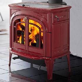 Vermont Castings Dauntless Flexburn Wood-Burning Stove - Bordeaux Porcelain - 0002238