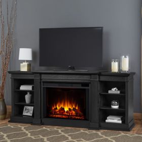 Real Flame Eliot 81 Grand Electric Fireplace TV Stand in Black - 1290E-BLK