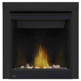 Flames in fireplace
