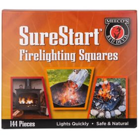 Meecos Red Devil Firelighting Squares - 144 pack - Part Number 419