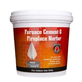 Meecos Red Devil Furnace Cement / Fireplace Mortar - Gray - Quart - Part Number 1354