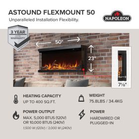 Astound FlexMount Electric Fireplace specs
