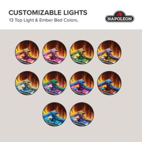 Astound FlexMount Electric Fireplace LED lights
