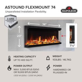 Astound FlexMount Electric Fireplace Specs