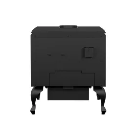 Drolet Escape 1800 Wood Stove On Legs with Black Door back view