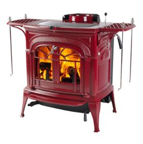 Vermont Castings Intrepid Flexburn Wood Stove - Bordeaux Enamel - 0002118