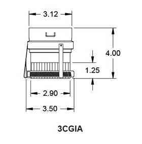 Metal-Fab Corr/Guard 3" D Inside Collar Adapter - 3CGIA