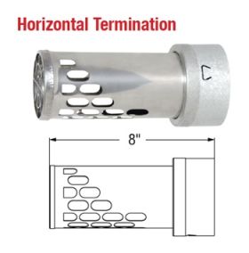 Selkirk 3 Ultimate Pellet Pipe Horiztonal Termination Cap - 823020 - 3UPP-HC