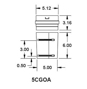 Metal-Fab Corr/Guard 5" D Outside Collar Adapter - 5CGOA
