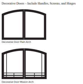 White Mountain Vail Vent-Free Premium 24 - Decorative Doors – Include Handles, Screens, and Hinges
