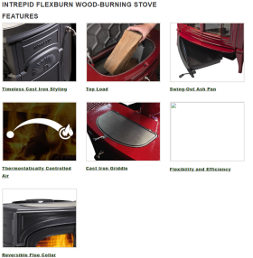 Intrepid Flexburn Wood Stove Features